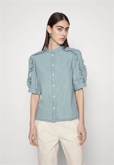 see by chloe bluse blau|Women's See by Chloé Blouses .